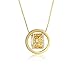 XZP Double Circles Pendant Necklace for Women Personalized Metal Circle Necklaces Gifts Jewelry 4 in 1
