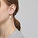 Pearl Earrings Dangle Pearls Earrings Silver Pearl Earrings for Women Sterling Silver Pearl Earrings Simulated Pearl Earrings Silver Pearl Dangling Earrings Pearl Leverback Earrings 10MM