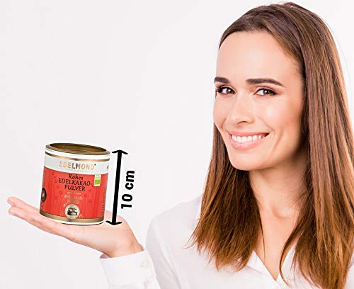 Bio Kakaopulver Rohkost von Edelmond. Cadmium Analysiert. 100% pur + entölt als Rohkost oder Smoothie cacao. AAA Chocolatiers Qualität (200GR) – Bild 5