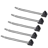 Push Button Switch Waterproof On-Off Light Wired Switches 12V For Motorcycle/Car 5Pcs (Black)
