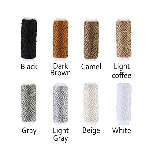 29 Pcs Upholstery Repair Kit, Leather Craft Tools Set Include Wax Thread&Tape Measure&Hand Sewing Needles&Scissors&Mid-Hole Cone&Log Cone&Copper Ring Thimble, Canvas DIY Tool Set for Leather Repair - Thumbnail 2