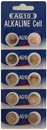 (10) AG10 LR1130 LR54 L1131 SR1130 389 189 RW89 BATTERIES