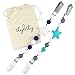 Pacifier Clip Boy, BPA Free Silicone, Use with Any Pacifier or Teether, 2 Pack (Navy/White/Turquoise/Gray)