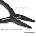 Fiskiner Fishing Pliers Fishing Gripper Aluminum Fishing Pliers Saltwater with Sheath for Cut Braid Lines Split Ring Remove Hooks Fishing Gear Flyfishing Ice Fishing Pliers Tools Fishing Gifts for Men