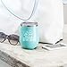 The Sun The Sand and A Drink In My Hand - Perfect Insulated Travel Cup for The Beach, Lake or Pool - 12 oz Stainless Steel Wine Glass Tumbler with Lid