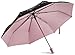 RENZER Travel Rain Windproof for Women Auto Open/close Cherry Umbrella Pink