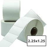 Eucatus Premium, Extra Sticky 2.25x1.25 Direct Thermal Label 4 Pack. Bulk (4000) Perforated 2 1/4 x 1 1/4 Self-Adhesive Stickers for FBA FNSKU Barcodes. Zebra Printer Compatible. 2.25 x 1.25