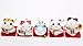 Set of 5 Japanese Maneki Neko Lucky Cat Figurines Cute Smiley Waving Lucky Fortune Cat US Seller
