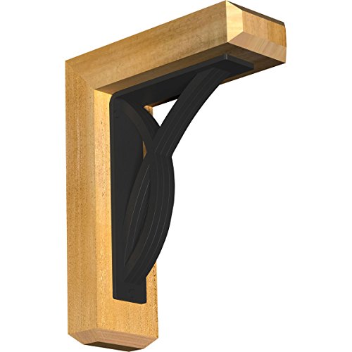 4"W x 11 1/2"D x 14"H Miller Craftsman Ironcrest Rough Sawn Bracket, Western Re…