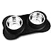 Bonve Pet Dog Bowls - Stainless Steel Dog Bowl Food Water Bowl with No Spill Silicone Mat 58 oz Feeder Bowls Best Pet Bowl for Feeding Dogs Cats Puppies, Set of 2 Bowls