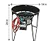 BBQMANN Bioexcel Outdoor Gas Burner - Heavy Duty Portable 30-55K BTU with High Pressure Regulator & Electric Strike 28 & 32 inch Tripod Stand for Stove