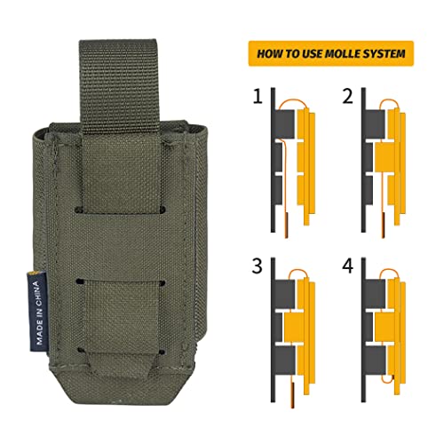 IDOGEAR Tactical Flashlight Holder Molle flashbang Pouch Magazine Pouch