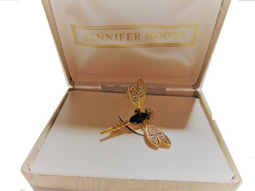 Jennifer Moore Bejeweled Dragon Fly Lapel Pin Scarf Pin Broach