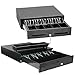 2xhome - Heavy Duty POS Point of Sale/Cash Register Rj-12 Key-Lock Cash Drawer W/Bill & Coin Trays (Black) with 12v, Compatible with Most Major Epson Star Citizen Jay Star Bixolon Printers primary