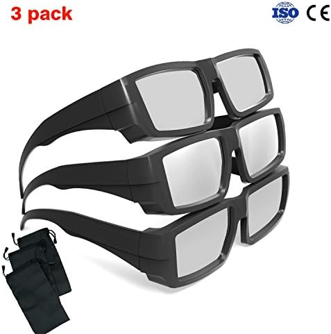2017 Plastic Solar Eclipse Glasses Tingtio Eclipse Viewing Glasses Safe Solar Shades Filter with CE and ISO Certification 3 Carring bags for Direct Sun Viewing Safety Eye Protection Sun Shades- 3 Pack