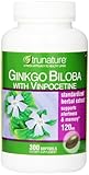 TruNature Ginko Biloba with Vinpocetine, 120 mg, 300-softgels Bottle (Pack of 3)