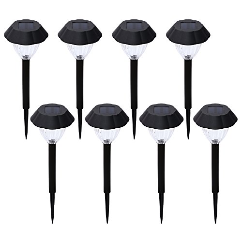 Sunwind Solar Pathway Lights Outdoor 8 Pieces Waterproof Wireless Black Solar Landscape Lighting Warm Lights For Patio Pathway Driveway Lawn Decorative Lights (Black) - Thumbnail 5