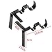 Ownest 2 Pack Double Curtain Rod Brackets Adjustable Wall Bracket for Window Bedroom Decoration