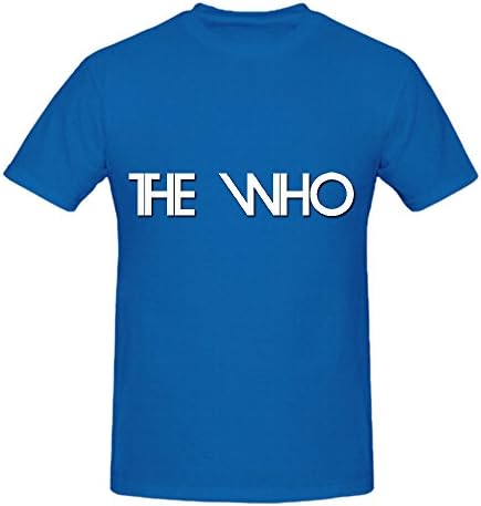 Who The Logo Hits Men Crew Neck Art T Shirt Blue