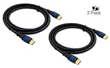 BlueRigger 4K HDMI Cable (6 Feet- 2-Pack, 4K 60Hz, High Speed)