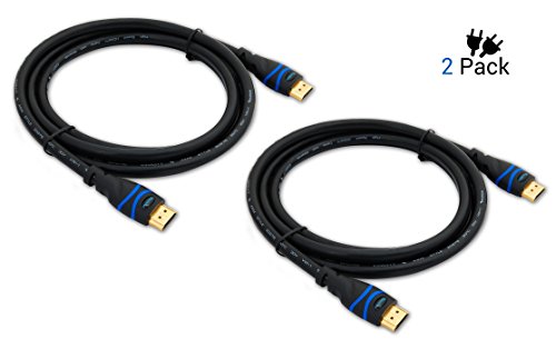 BlueRigger 4K HDMI Cable (6 Feet- 2-Pack, 4K 60Hz, High Speed)