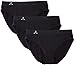 Balanced Tech Women's 3 Pack Classic Seamless Hipster Brief Bikini Panties - Black - Small