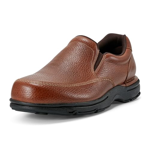 Rockport Men's Eureka Slip-on, Medium Brown Leather, 9.5 Wide at Amazon