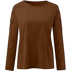 iPOGP Women's Round Neck Solid Color Hollow