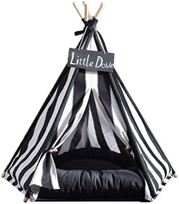Yiuu Cat Dog Pet Bed Tent Pet Play Sweet House Removable and Washable wtih Cushion,Small [Energy Class A]