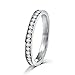 Areke Cubic Zirconia Wedding Rings For Women Men,3mm Stainless Steel CZ Eternity Engagement Finger Bagues