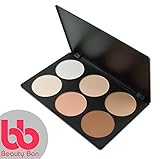 Contour kit, 6 Colors Professional Face Sculpting, Camouflage and Concealing Powder Makeup Blush Palette, By Beauty Bon