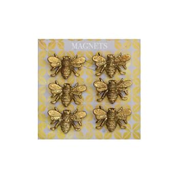 Creative Co-Op DA5141 Bee Magnet, Set (6), Gold