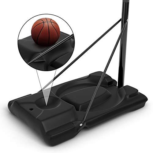 GYMAX Portable Basketball Hoop, 8.510ft Height Adjustable Basketball