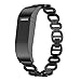 ANCOOL Compatible with Fitbit Flex Bands Men Women, Stainless Steel Replacement Strap Accessory Metal Bracelet Wristband for Fitbit Flex, NOT for Flex 2. (Black)
