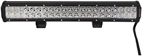 Benson USA BM-126w Cree LED Light Bar Flood Spot Combo Beam/Bar Driving Fog Light IP 67 Waterproof for Off-Road Vehicle, ATV, SUV, UTV, 4WD, Jeep, Boat, Black