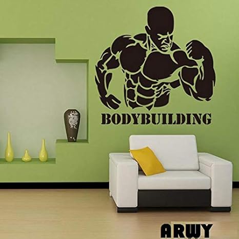 Buy Arwy Gym Wall Stickers Muscular Man Bodybuilding Wall Sticker Images, Photos, Reviews