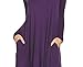 LILBETTER Women's Long Sleeve Pocket Casual Loose T-Shirt Dress (Purple L)