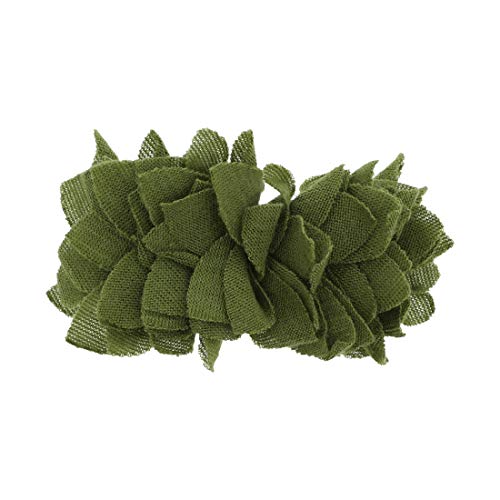 Jersey Petals Hair Clip for Women and Girls - Light Olive