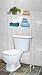 Home Basics 2 Tier Over The Toilet Bathroom Space Saver, Metal Bathroom Shelf Storage Unit, Anti-rust, White