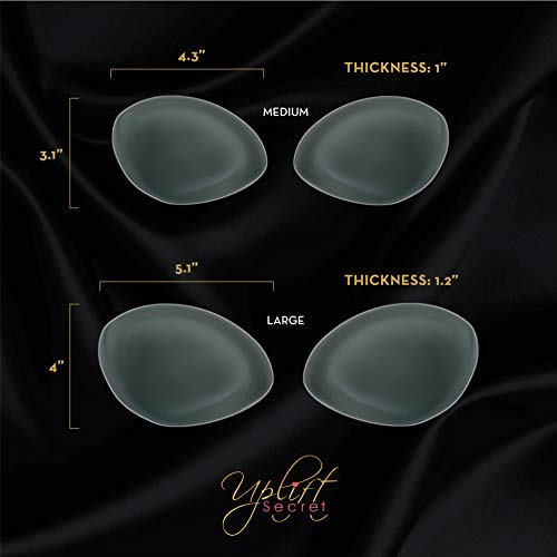 Uplift Secret Silicone Bra Inserts Clear Gel Push Up Breast Pads Bra Padding Bust Enhancer