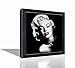 Marilyn Monroe Canvas Wall Art Giclee Print Red Lips Framed Art Print Inspirational Famous People Wall Decor Portrait Silver Edge Black Framed Ready to Hang Single Piece - 12