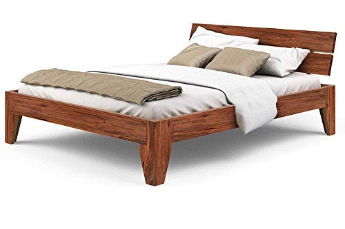 Ganpati Arts Sheesham Wood Matured King Size Bed Without Storage Wooden Double Bed Cot Palang S for Bedroom Furniture (74x82x30 Inch) 1 Year Warranty