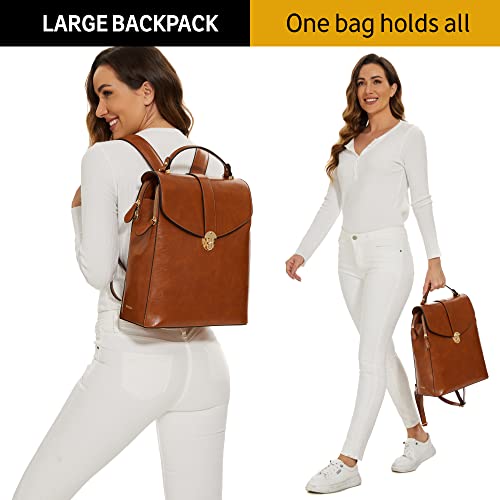 rofozzi Layla Large Backpack Purse for Women 13inch Laptop Backpack for Office Top Handle 3