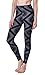 VIV Collection Plus Size Print Fashion Leggings, Black White Paisley Diamond