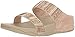 FitFlop Women's Flare Strobe Slide Sandals, gold, 8 M US