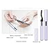 Huluwa Heated Eyelash Curler Stylish Portable Lasting Electric Heated Eyelash Brush Pen Beauty Makeup Tool, Purple(New Version)