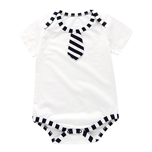 Monvecle Unisex Baby Two-Pack Short Sleeve Onesie Cotton Bodysuit Sunny/Cloudy 24M