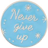 Never GIve Up Awesome Brooch Cartoon Enamel Brooch Pin Jacket Lapel Metal Pins Brooches Badges Exquisite Jewelry Accessories