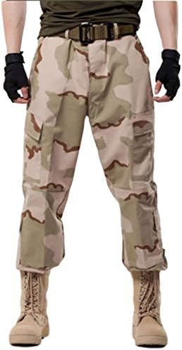 ZLSLZ Men's Military Tactical Casual Camouflage Multi-Pocket BDU Cargo Pants Trousers