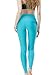TSLA Yoga Pants Leggings Mid-Waist/High-Waist Tummy Control w Pocket Series, Pocket Contour(fyp54) – Aqua, Medium [Size 8-10_Hip39-41 Inch]thumb 3